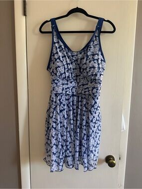 BloomChic Blue and White Floral Swimdress. 
Size 18-20
